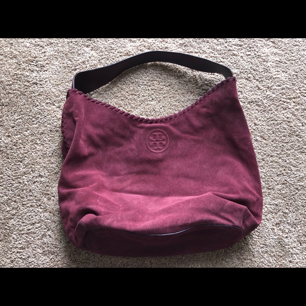 Tory Burch suede satchel shoulder bag